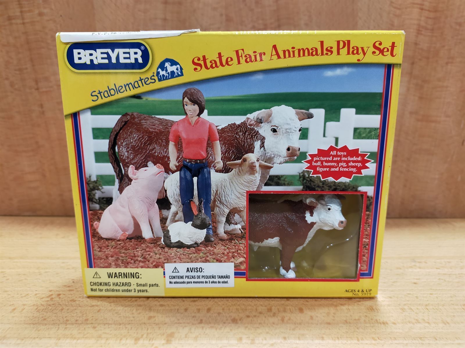 Juguete BREYER set animales de la granja western, con tapiz